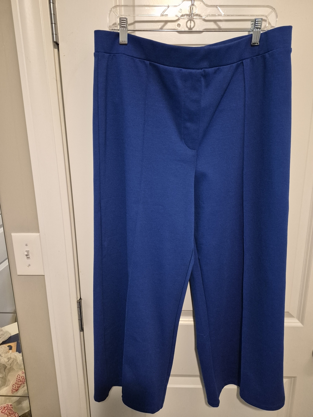 H&M Wide-Leg Ankle Pants in Cobalt Blue